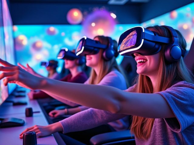 Des adolescents explorent l’univers de la réalité virtuelle à Gournay-en-Bray