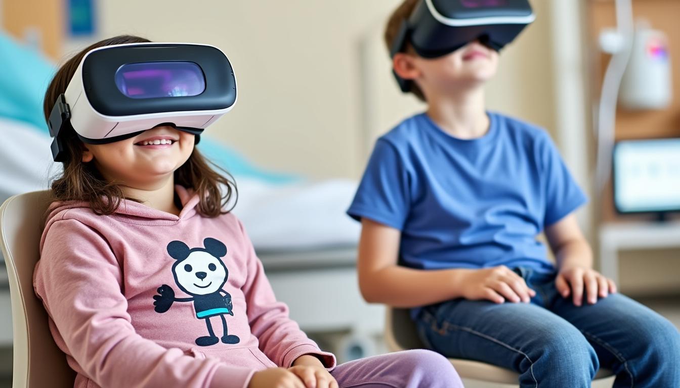 découvrez comment l'hôpital universitaire de galway utilise des casques de réalité virtuelle pour réduire le stress et apaiser les enfants pendant leurs visites médicales. une innovation qui améliore l'expérience des jeunes patients.