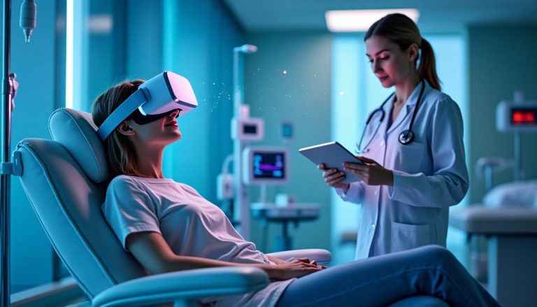 découvrez comment une nouvelle étude démontre que l'utilisation de casques de réalité virtuelle peut réduire efficacement la perception de la douleur, ouvrant la voie à de nouvelles approches thérapeutiques innovantes.