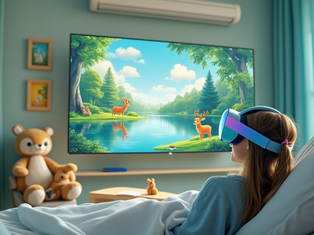 Un dispositif de réalité virtuelle pour offrir apaisement et réconfort aux jeunes patients de l’hôpital de Dieppe