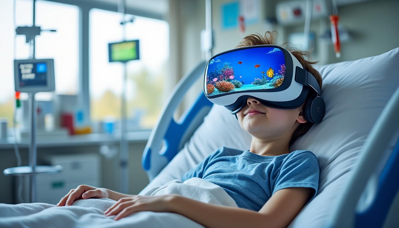 découvrez comment la réalité virtuelle aide à réduire la peur et l’anxiété des enfants face aux traitements contre le cancer, à travers l’exemple inspirant d’un jeune patient.