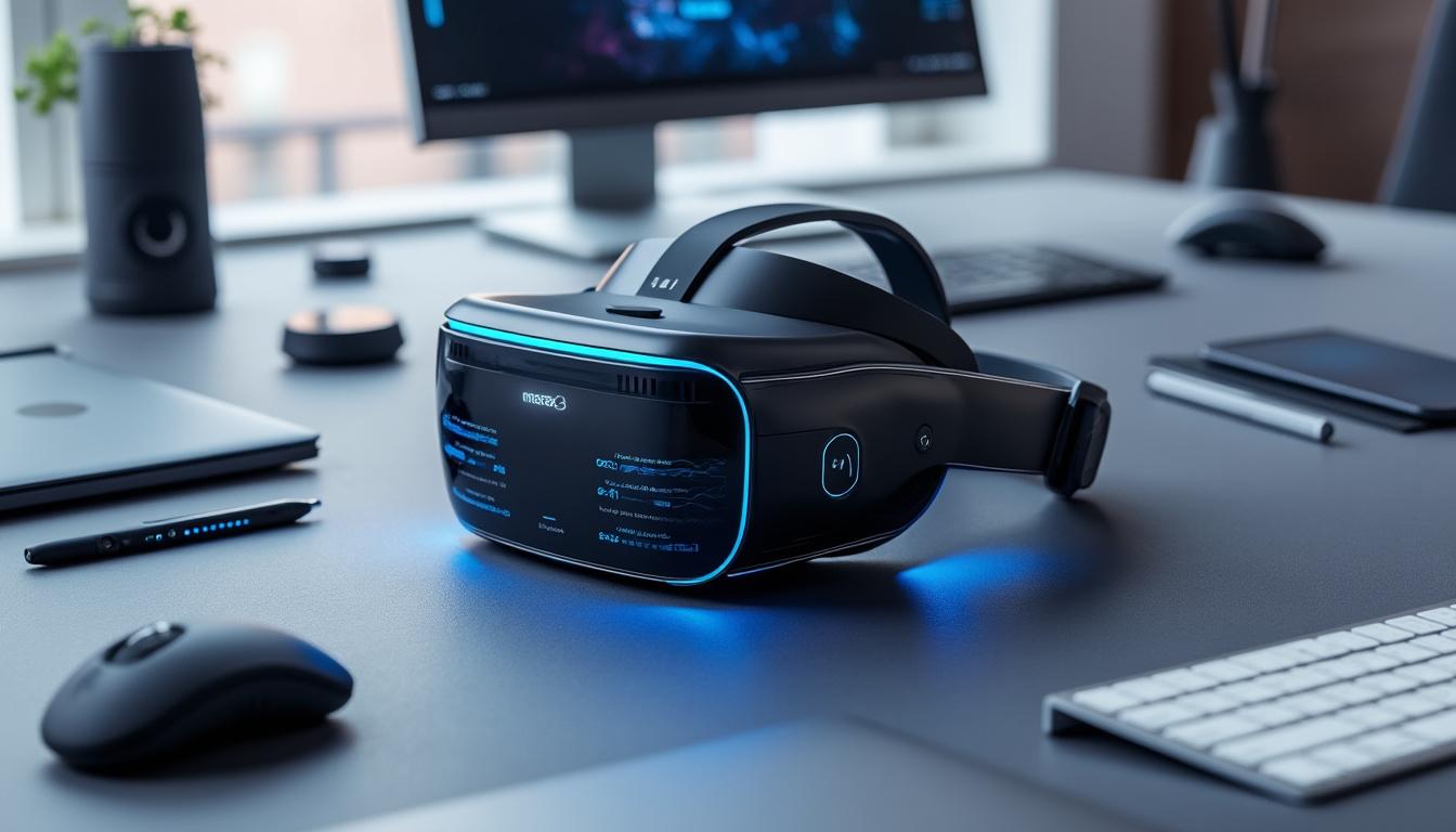 découvrez le meganex mark ii de shiftall, un casque de réalité virtuelle innovant accompagné de manettes inspirées de l'index, offrant une expérience immersive et des fonctionnalités avancées pour réinventer la vr.