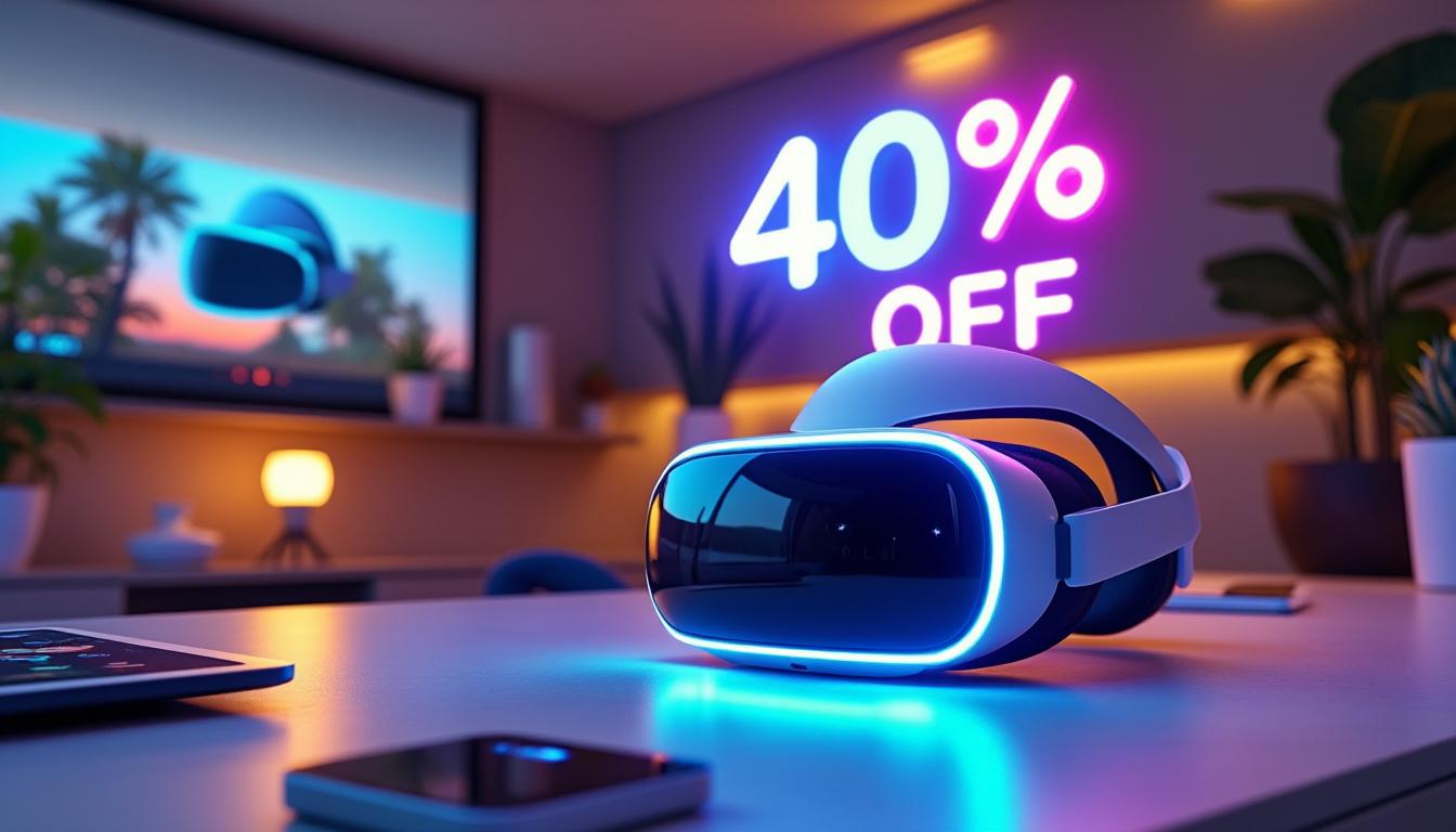 profitez d'une réduction exceptionnelle de 40% sur le meta quest 3, le casque vr incontournable du moment ! une alternative imbattable face au casque vr d'apple, à saisir rapidement avant la fin de l'offre.