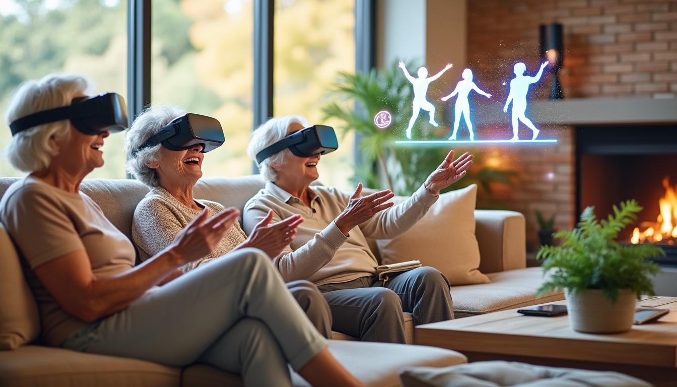 découvrez comment la réalité virtuelle transforme les relations sociales des seniors, en enrichissant leur quotidien et en facilitant de nouveaux échanges intergénérationnels.