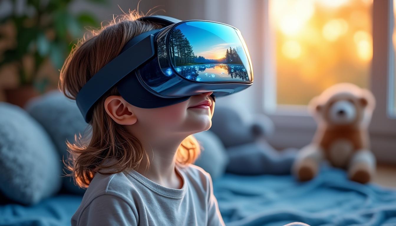 découvrez comment un casque innovant aide les enfants traumatisés de gaza à s'évader de leur quotidien difficile en leur offrant un voyage sensoriel apaisant à travers la nature et les oiseaux.