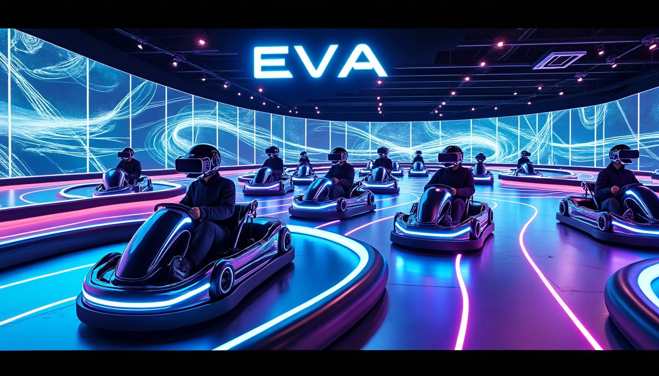 découvrez les nouvelles salles de réalité virtuelle eva avec l'ajout de karts électriques, offrant une expérience immersive unique alliant technologie avancée et sensations fortes.
