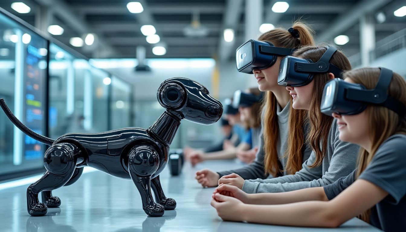 découvrez comment les industriels de cherbourg utilisent des technologies innovantes comme le chien-robot et la réalité virtuelle pour séduire et attirer la jeunesse vers de nouvelles opportunités.