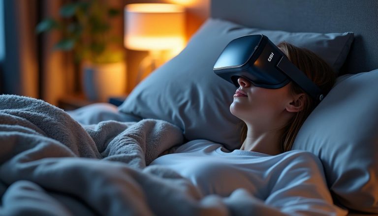 explorez le mode allongé sur meta quest 3 et profitez de vos séries préférées au lit grâce à la réalité virtuelle immersive.