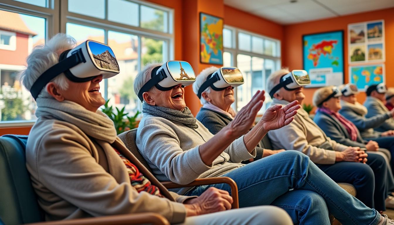 découvrez comment les seniors de sainte-sigolène vivent un incroyable voyage immersif autour du globe grâce à la réalité virtuelle, alliant plaisir et technologie.