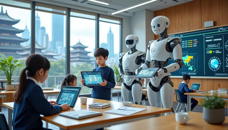 découvrez en chine une école innovante où les robots humanoïdes prennent en charge les tâches quotidiennes, révolutionnant ainsi l'apprentissage et la vie scolaire.