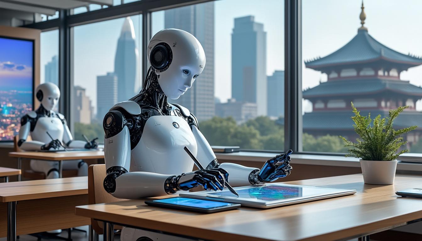 découvrez en chine une école innovante où des robots humanoïdes apprennent et reproduisent les gestes du quotidien avec une précision impressionnante.
