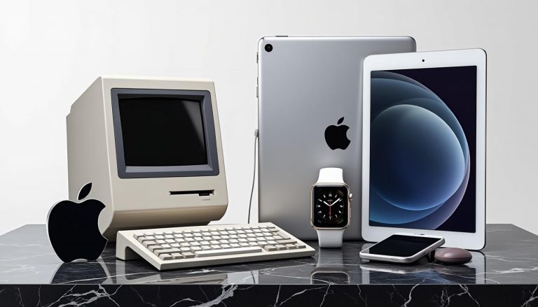 découvrez l'incroyable parcours d'apple à l'occasion de ses 50 ans et le prix total de ses produits phares : ordinateur, smartphone, montre connectée et tablette.