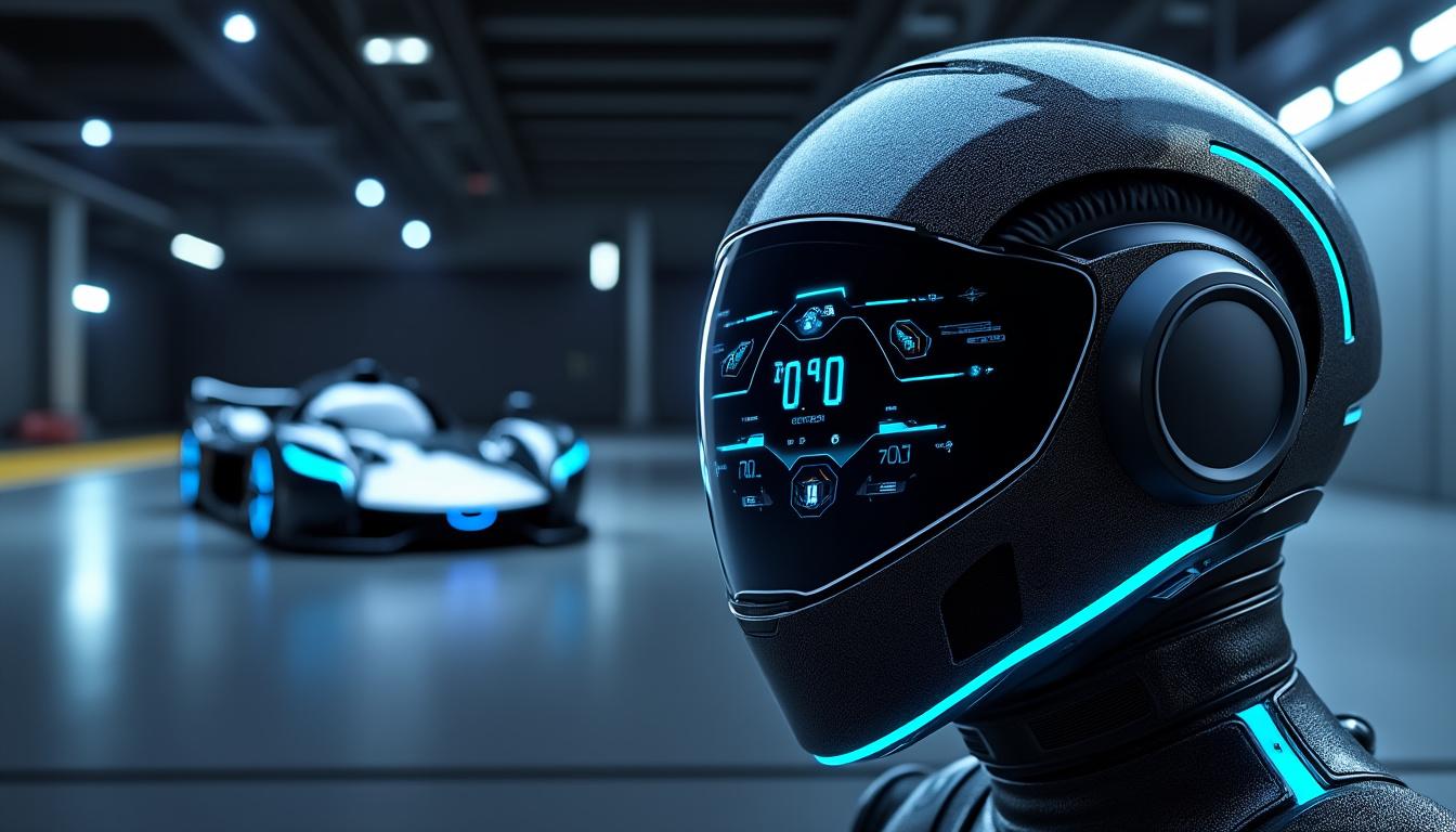 plongez dans une expérience de conduite immersive avec ce casque révolutionnaire qui vous transporte au cœur d’un cockpit futuriste, alliant technologie et innovation pour une sensation unique.