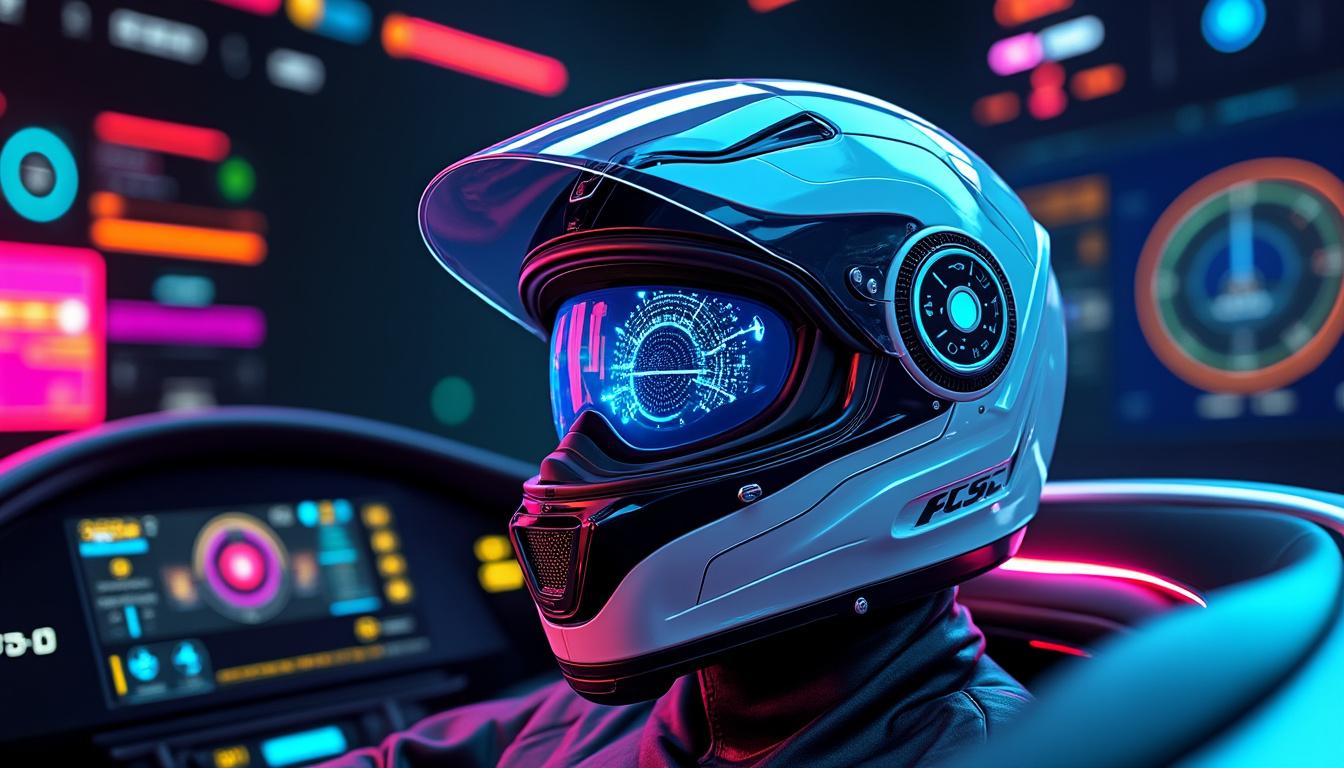 découvrez un casque révolutionnaire qui vous transporte au cœur d’un cockpit futuriste, offrant une expérience de conduite immersive et innovante.