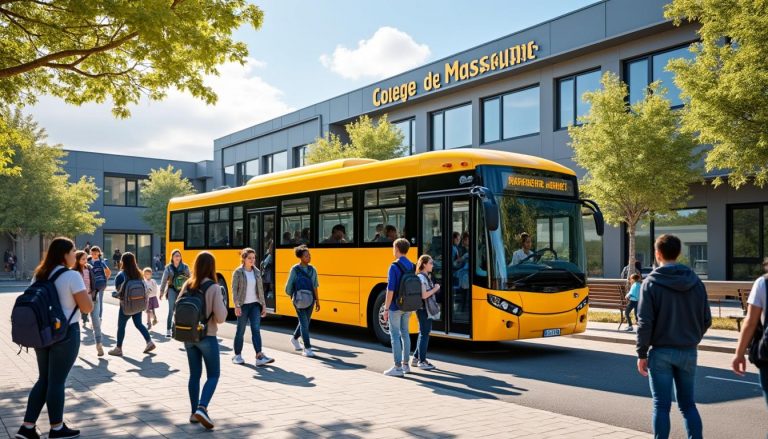 le bus de l’orientation scolaire s’arrête au collège de masseube pour informer et guider les élèves dans leur parcours scolaire et professionnel.