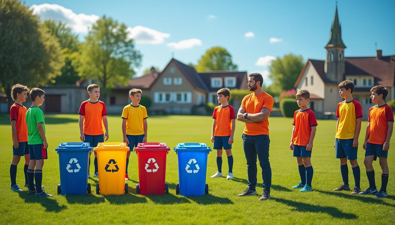 à sébazac-concourès, les jeunes footballeurs apprennent les bonnes pratiques du tri des déchets à travers une initiation ludique et éducative pour préserver l'environnement.