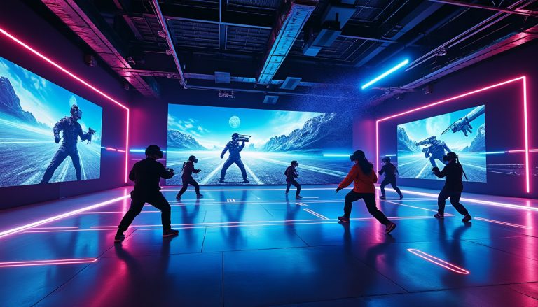 plongez dans eva, une arène immersive de 800 m² dédiée aux amateurs de combats en réalité virtuelle. vivez une expérience unique et intense au cœur de l'action virtuelle.