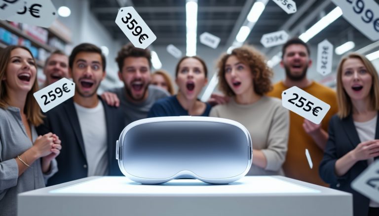 profitez de l'offre exceptionnelle sur le meta quest 3s à seulement 255 € au lieu de 359 €. une baisse de prix surprenante qui ne manquera pas de vous étonner !