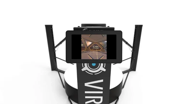 Joueur équipé d'un casque de réalité virtuelle