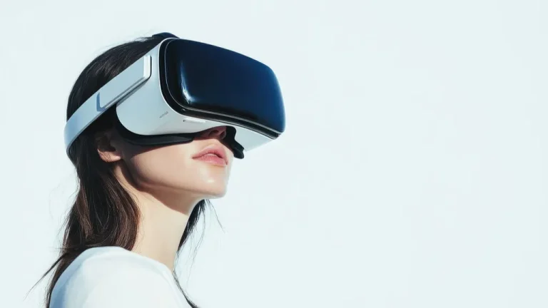 Joueur équipé d'un casque de réalité virtuelle