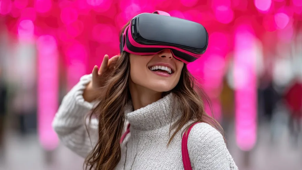 Joueur équipé d'un casque de réalité virtuelle