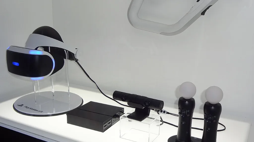 Joueur équipé d'un casque de réalité virtuelle
